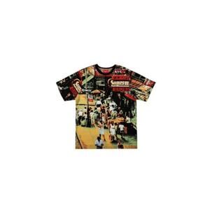 Supreme Graphic T-Shirt Black Street Scene Crew Neck 100% Cotton L